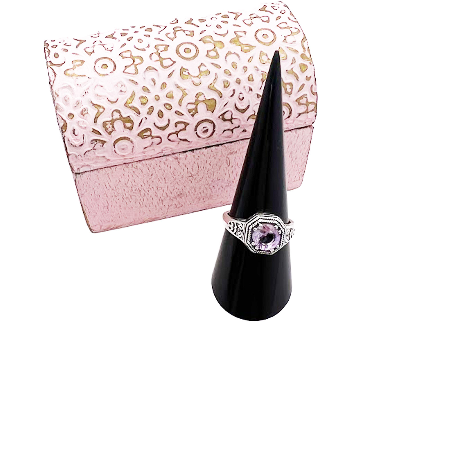 Sterling Silver CZ Ring-Alexandrite-8