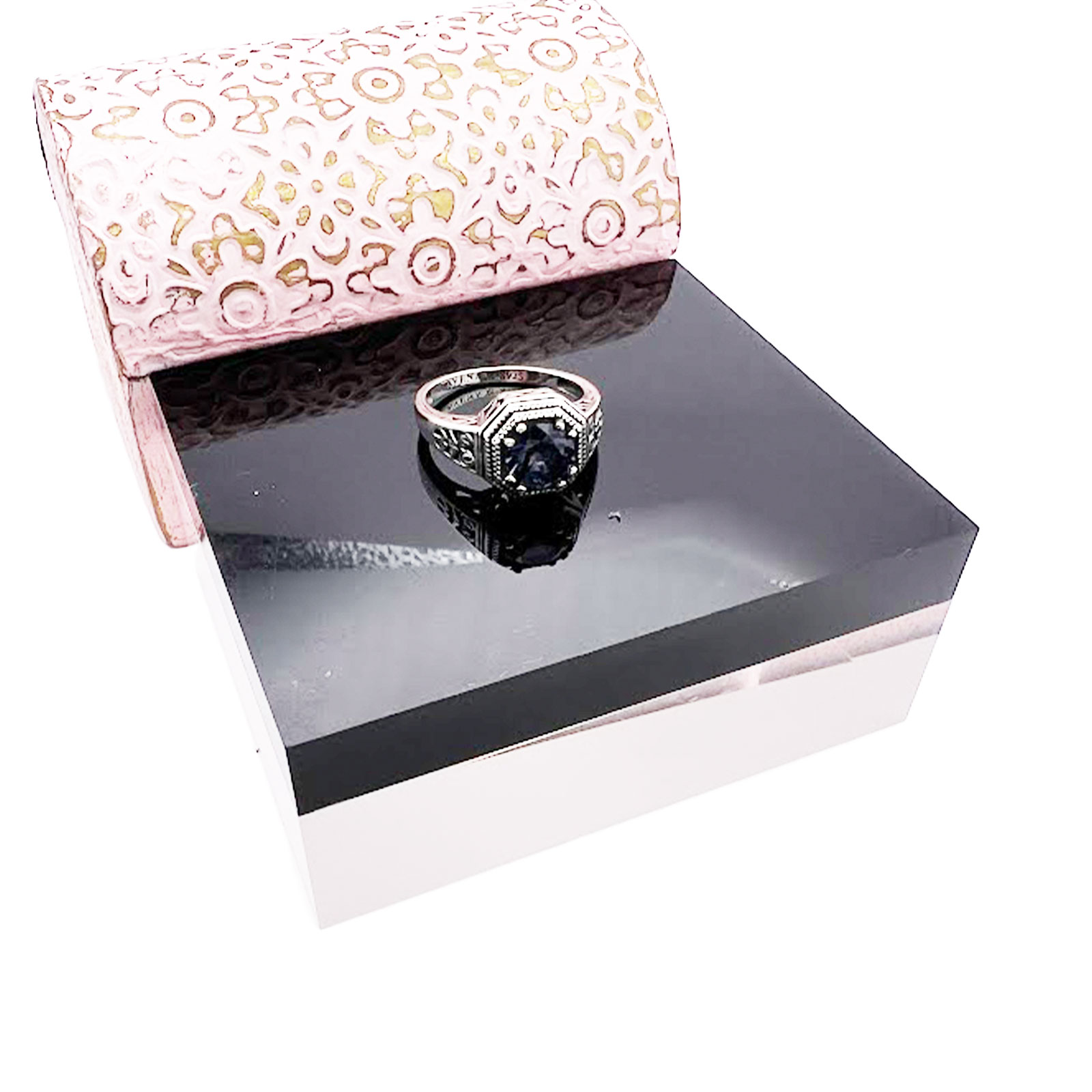 Sterling Silver CZ Ring-Tanzanite-6.5