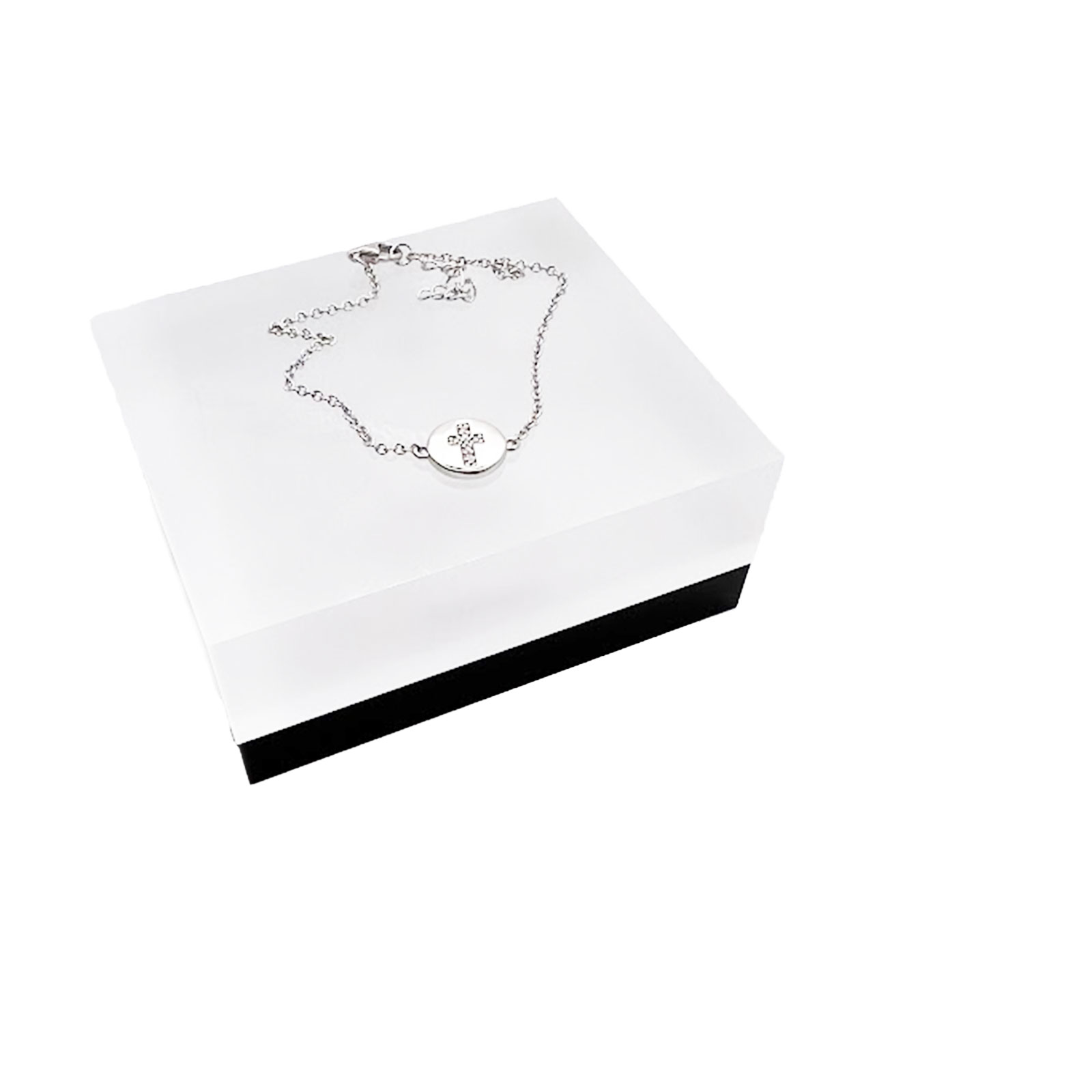 Sterling Silver Cross Bracelet