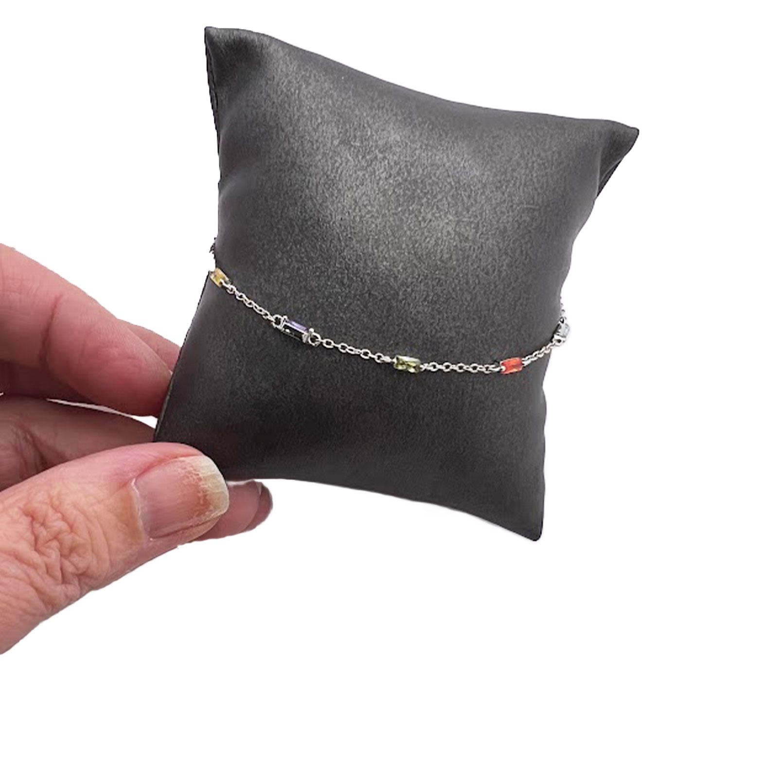 Sterling Silver Multi Coloured Bracelet