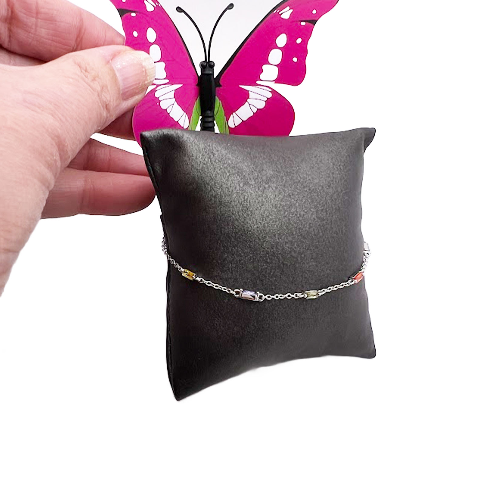 Sterling Silver Multi Coloured Bracelet