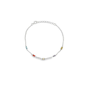 Sterling Silver Multi Coloured Bracelet