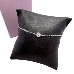 Sterling Silver Solitaire CZ Bracelet