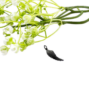 Black Angel Wing Charm