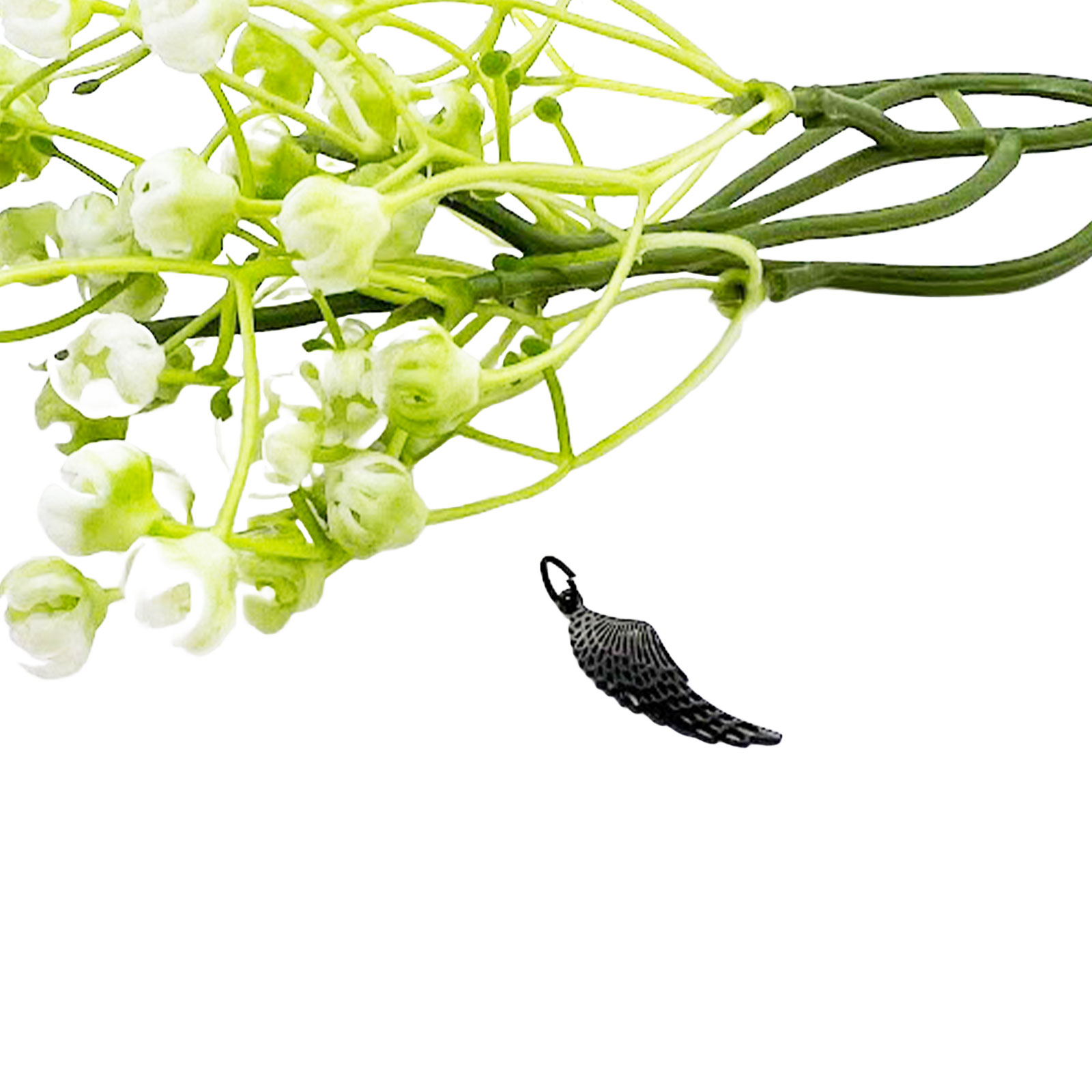 Black Angel Wing Charm