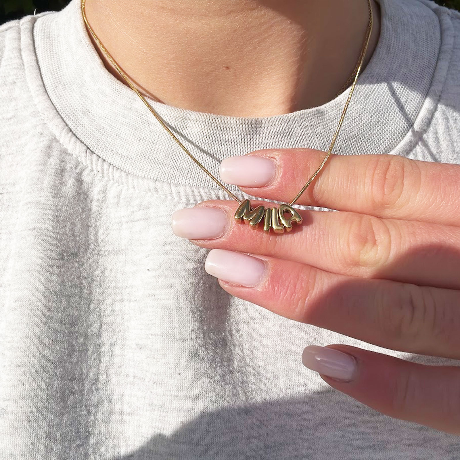 Customised Bubble Name Necklace