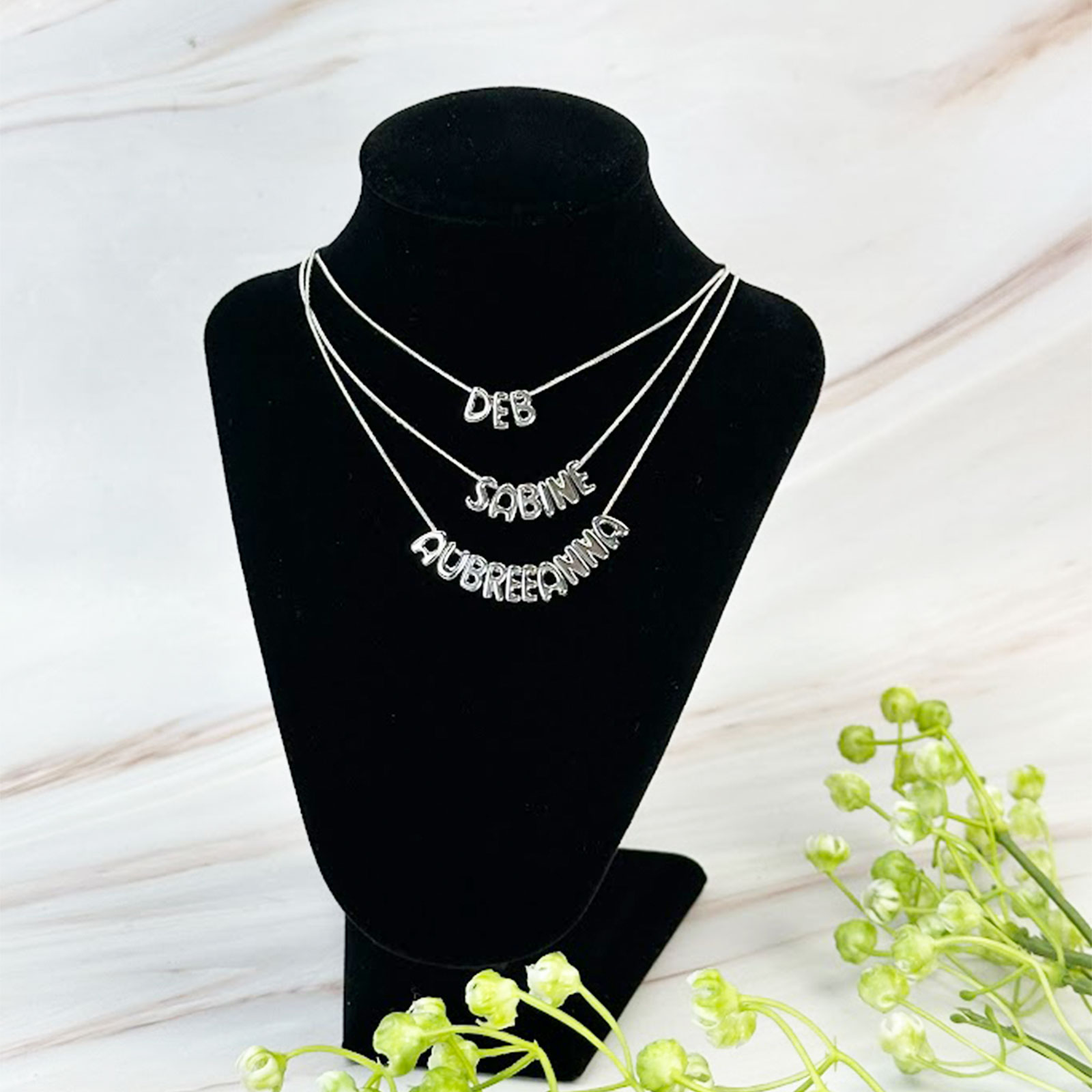 Customised Bubble Name Necklace