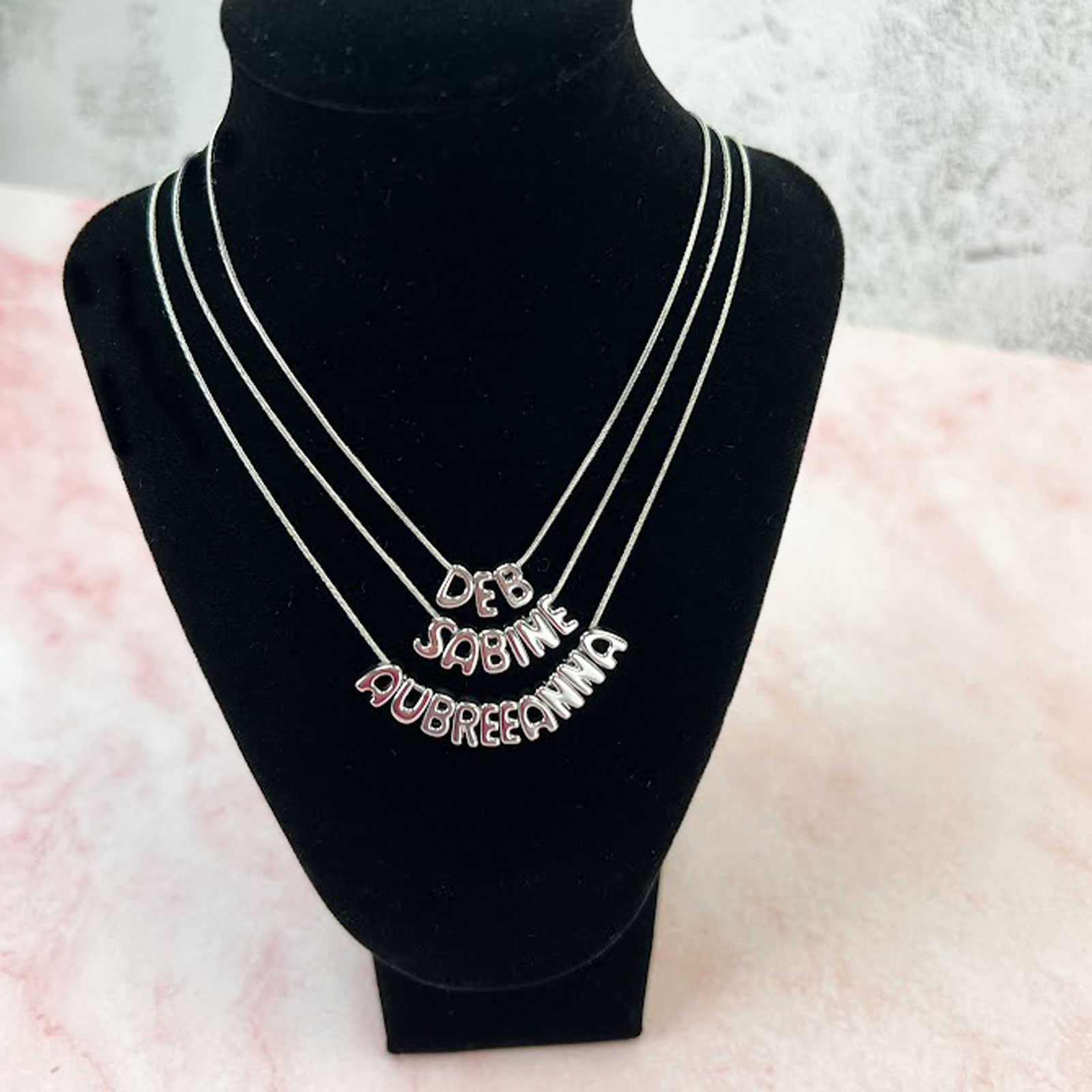 Customised Bubble Name Necklace