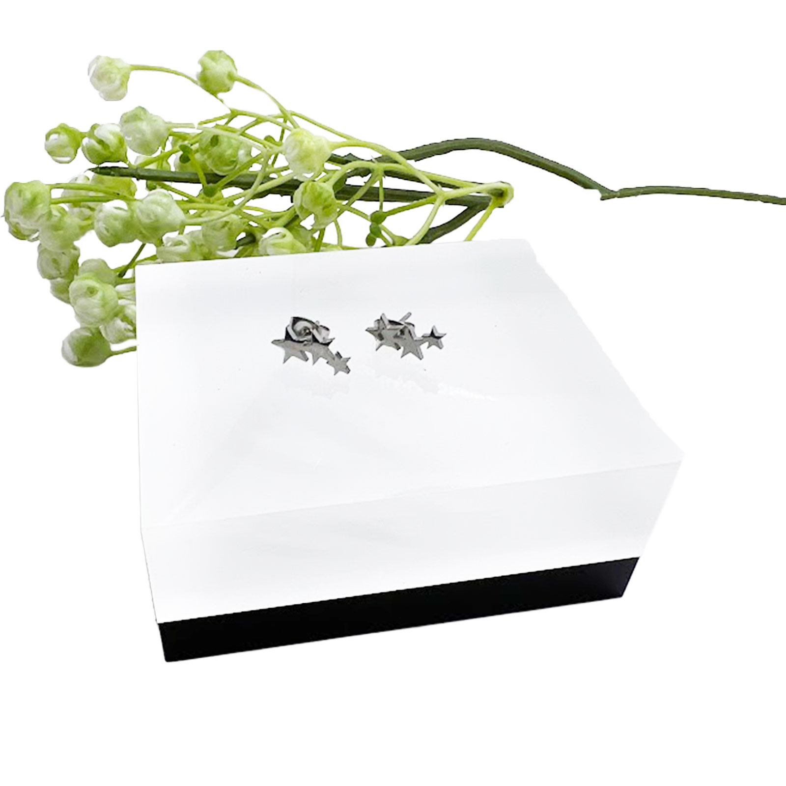Silver Star Stud Earrings